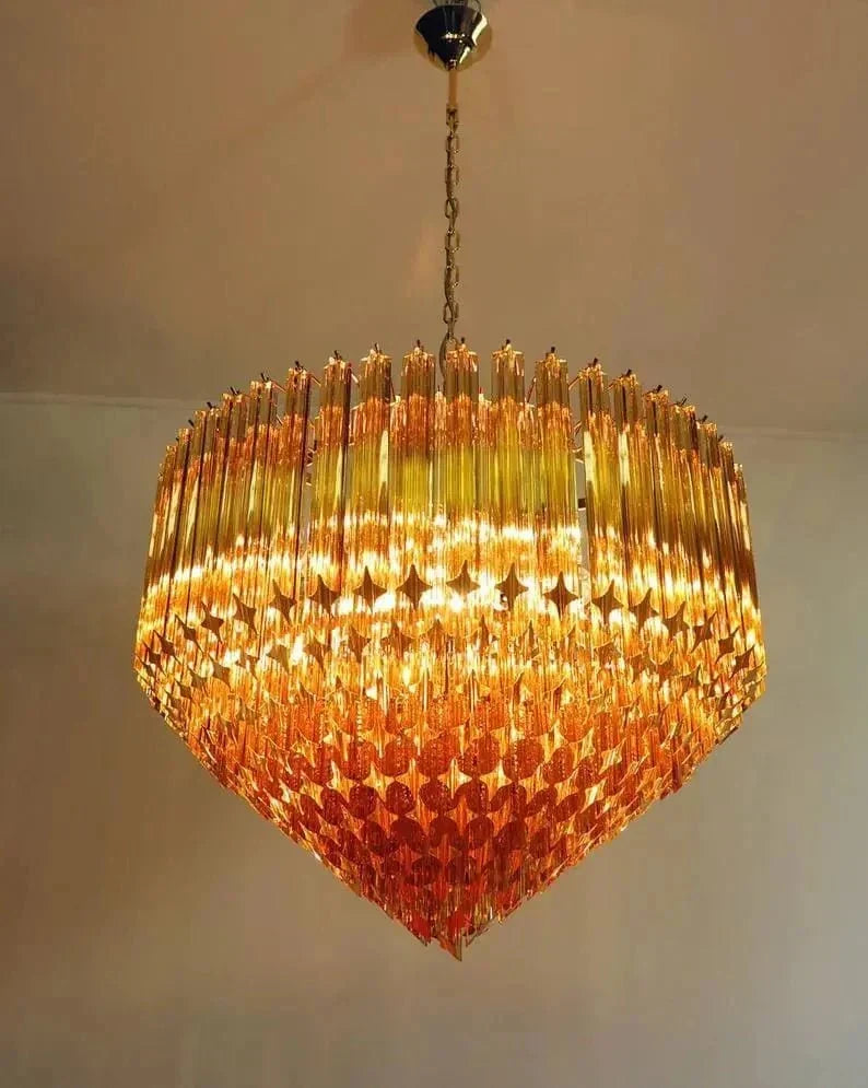 Murano Glass Chandelier – Amber - lampmodern