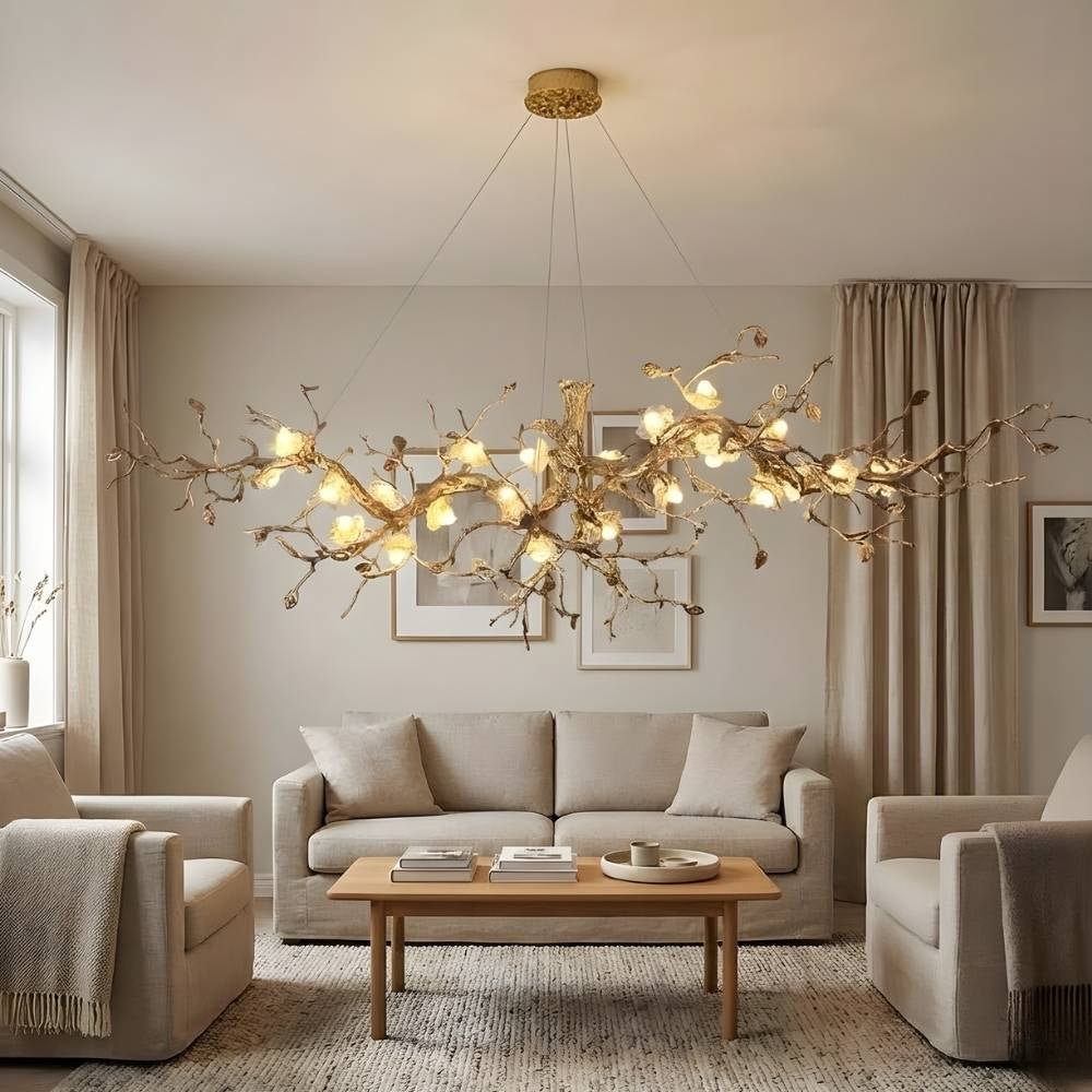 Noa Flower Branch Chandelier - L47.24” (120 cm)Warm White 3000Klampmodern