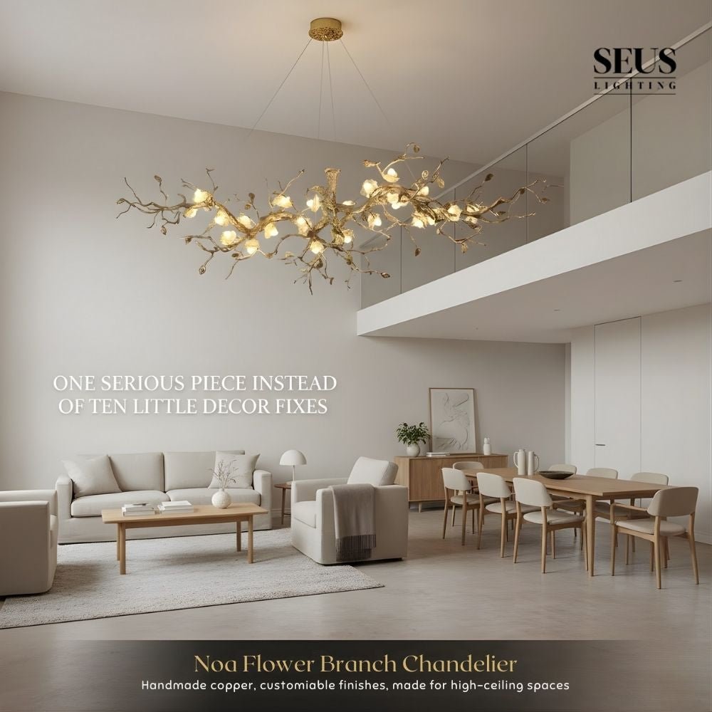 Noa Flower Branch Chandelier - L47.24” (120 cm)Warm White 3000Klampmodern