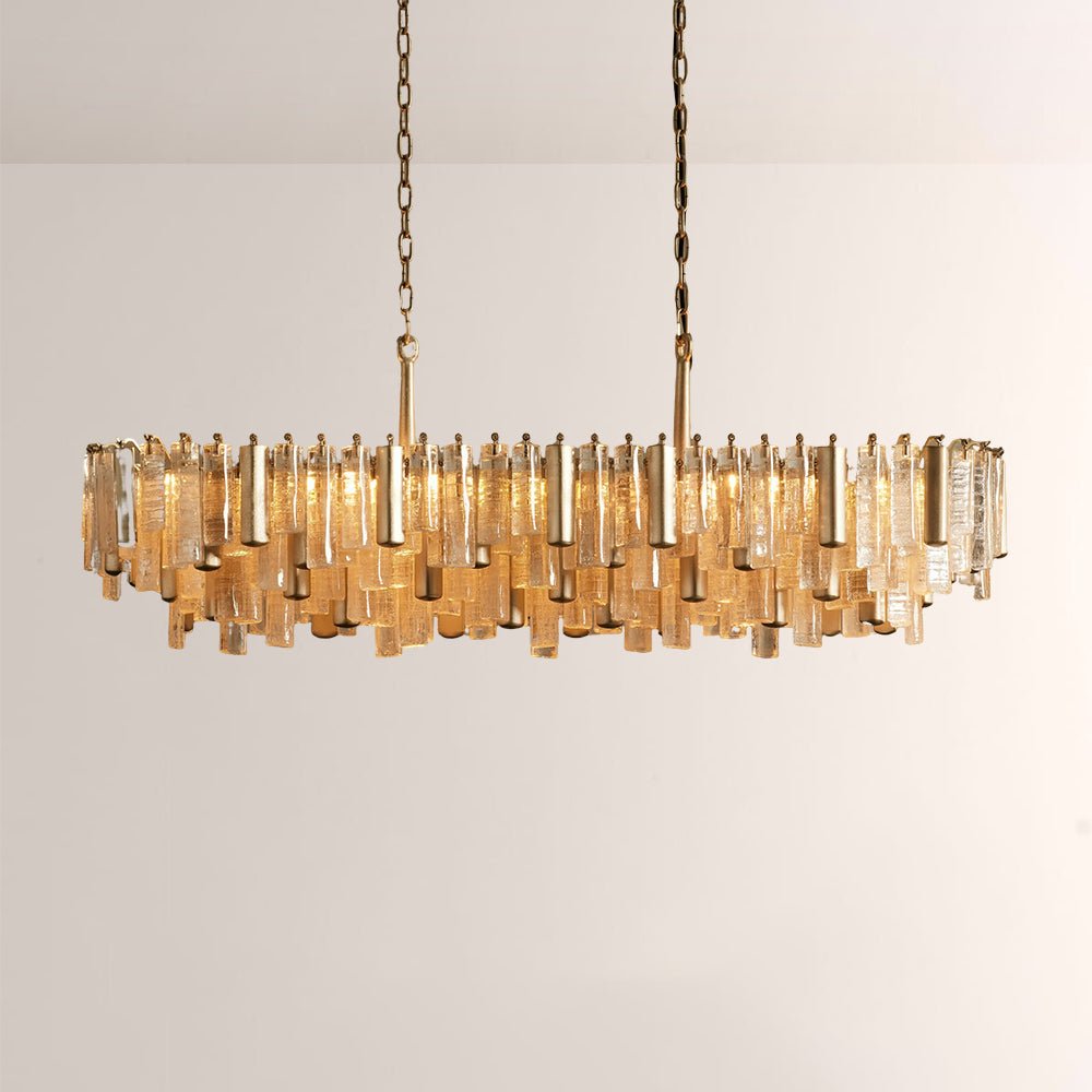 Nova Crystal Prism Linear Chandelier - lampmodern