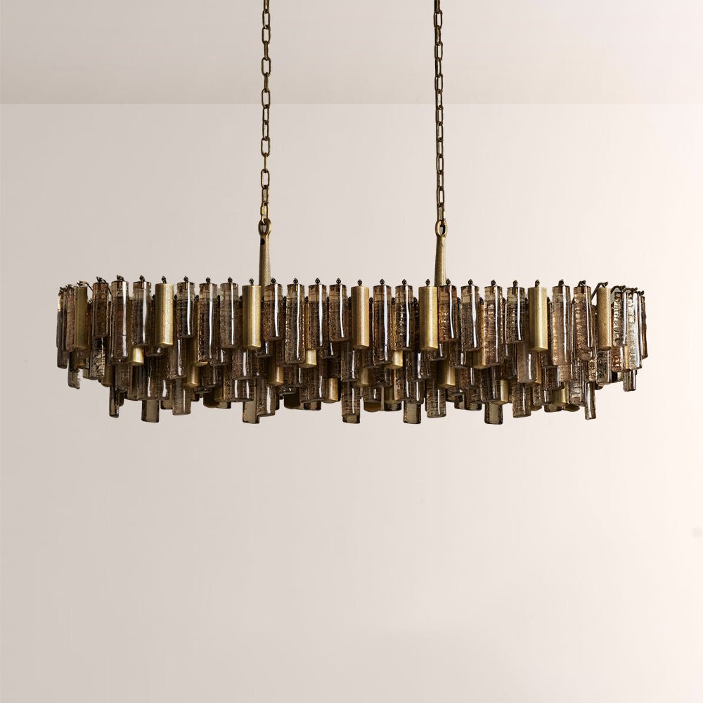 Nova Crystal Prism Linear Chandelier - lampmodern