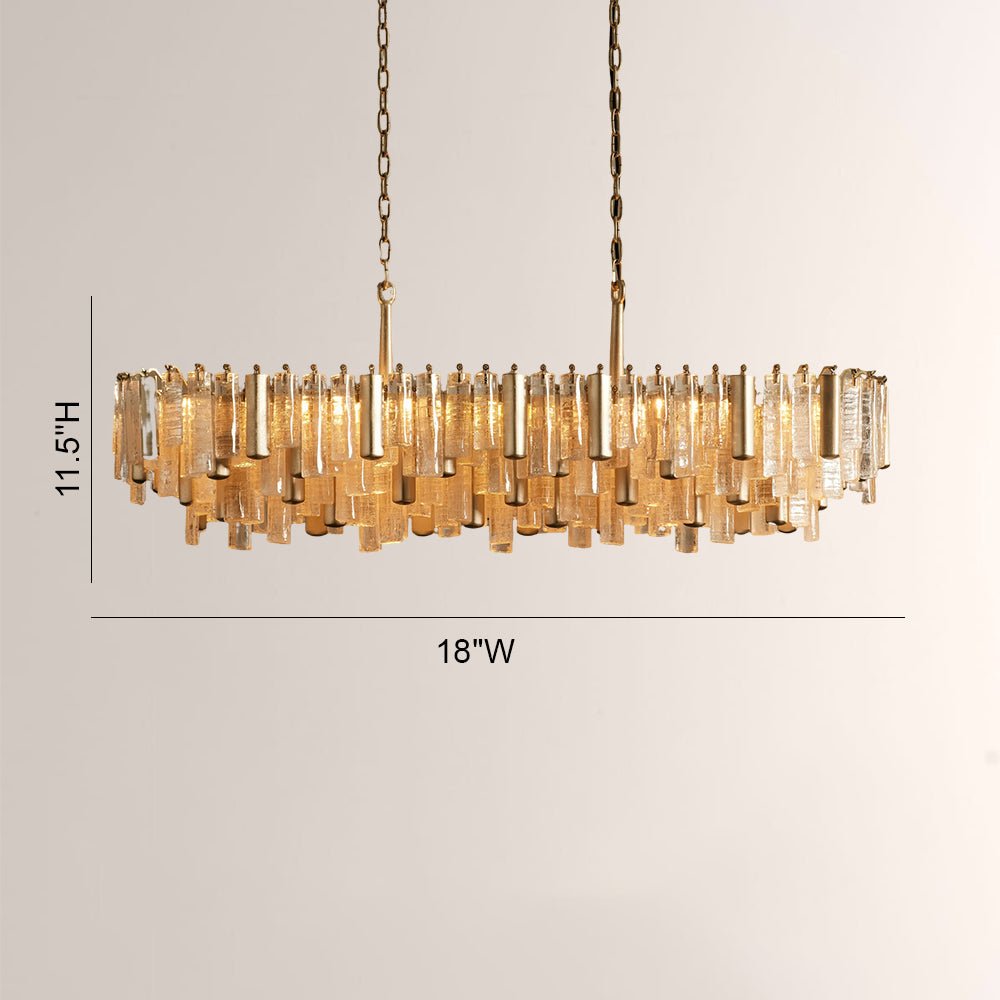 Nova Crystal Prism Linear Chandelier - lampmodern