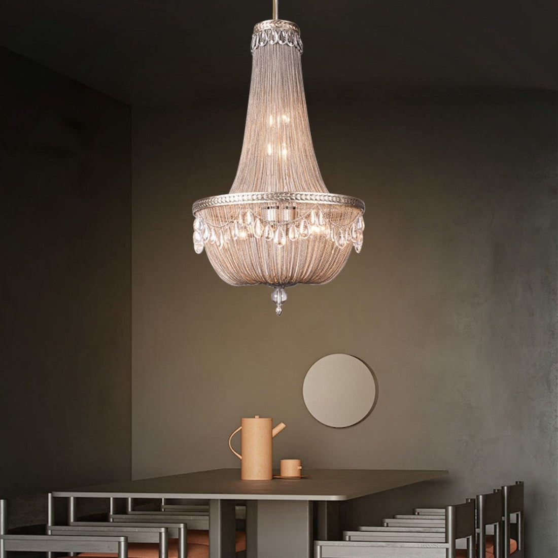 Oversize Modern Metal Art Luxury Crystal Chandelier for Duplex Hall/Staircase/Villa/Foyer - lampmodern