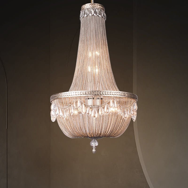Oversize Modern Metal Art Luxury Crystal Chandelier for Duplex Hall/Staircase/Villa/Foyer - lampmodern