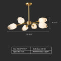Oversized Modern Sputnik Facet Multiple Glass Chandelier for Living Room/Bedroom - lampmodern