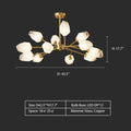 Oversized Modern Sputnik Facet Multiple Glass Chandelier for Living Room/Bedroom - lampmodern