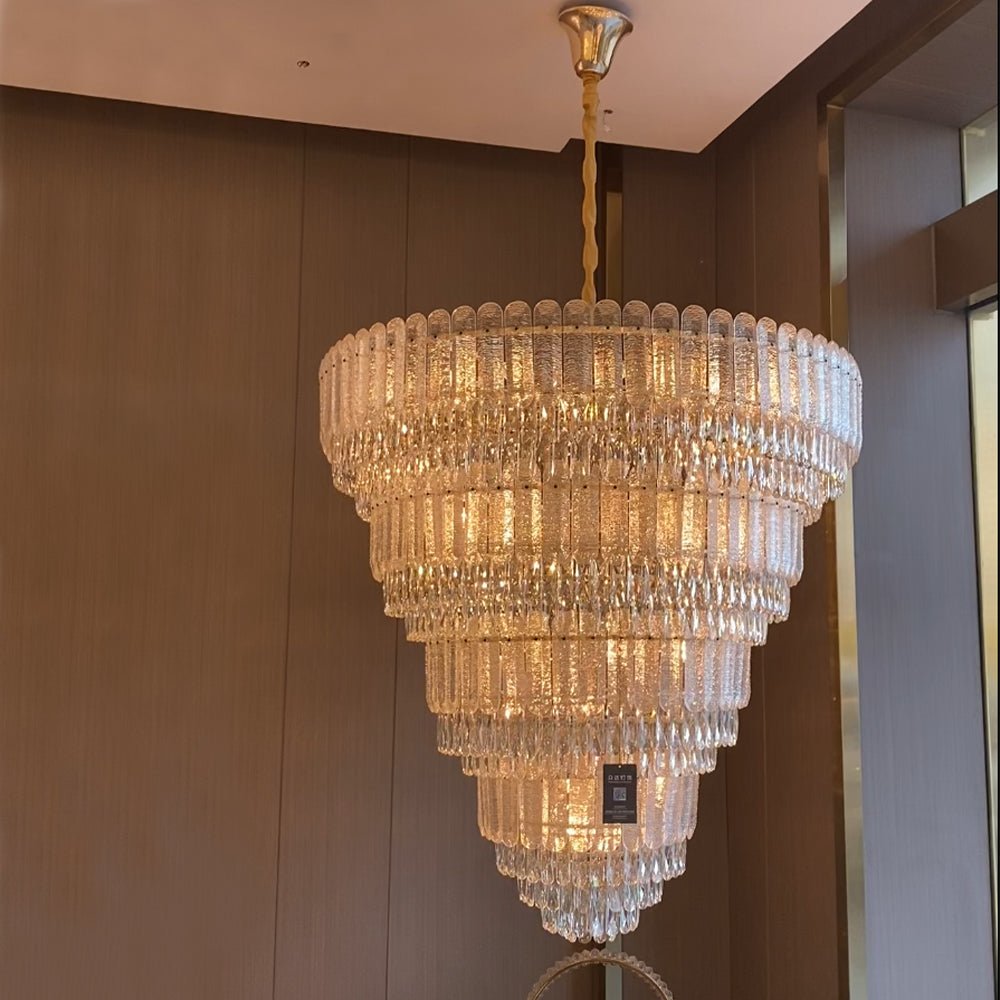 Oversized Multi - layers Luxury Gold Crystal Chandelier For Large Foyer/Hallway/Entryway - D39.4"*H59.1"/86kgWarm Lightlampmodern