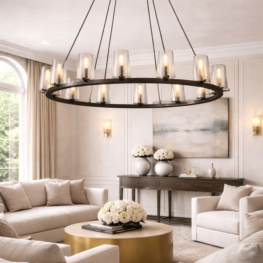 Pauillace Round Chandelier - lampmodern