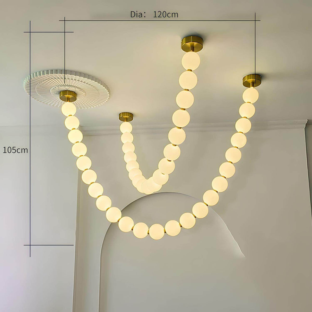 Perlina Necklace Combination Chandelier - lampmodern