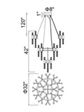 Post - modern Simple Light Luxury 3 - Tier Round Glass Tubes Chandelier - lampmodern