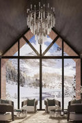 Post - modern Simple Light Luxury 3 - Tier Round Glass Tubes Chandelier - lampmodern