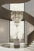 Post - modern Simple Light Luxury 3 - Tier Round Glass Tubes Chandelier - lampmodern