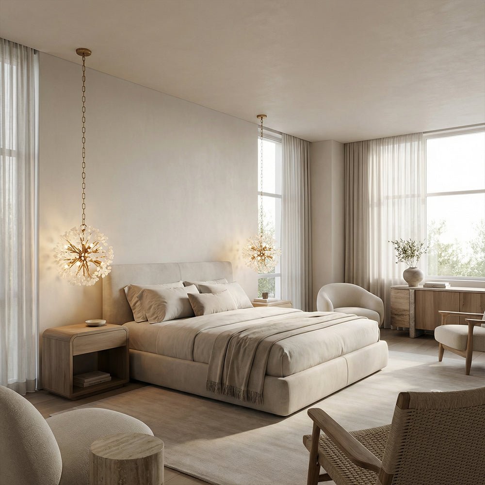 Quartz Crystal Spherical Eight - Light Chandelier - lampmodern