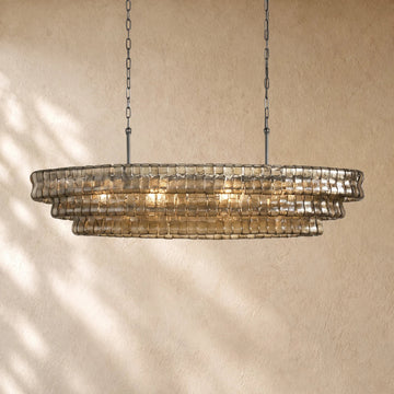 Amor Glass Oval Chandelier