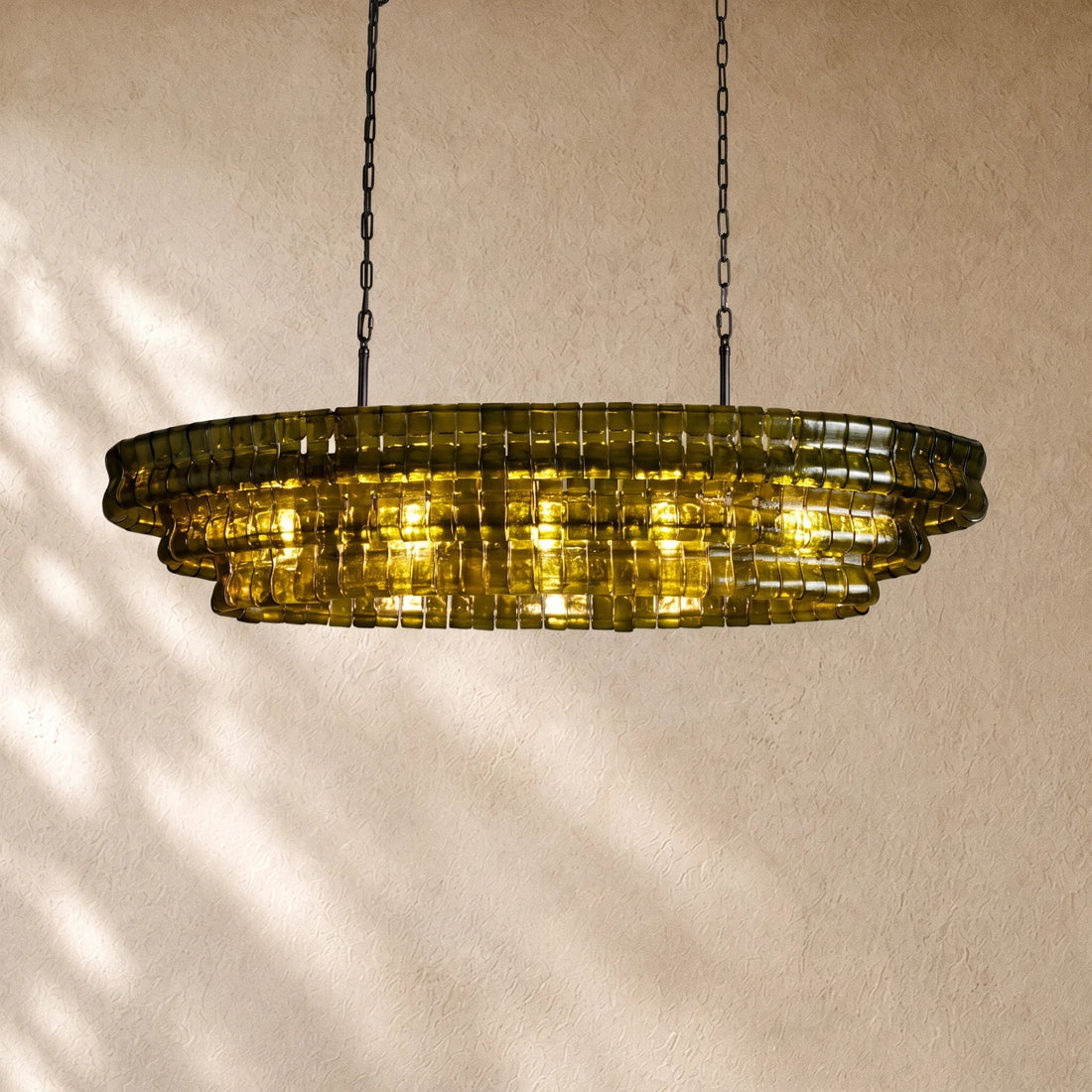 Amor Glass Oval Chandelier
