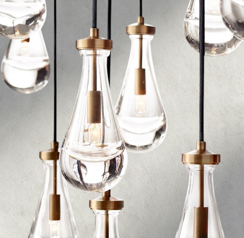 Raindrop Rectangular Chandelier 54", 72" - lampmodern
