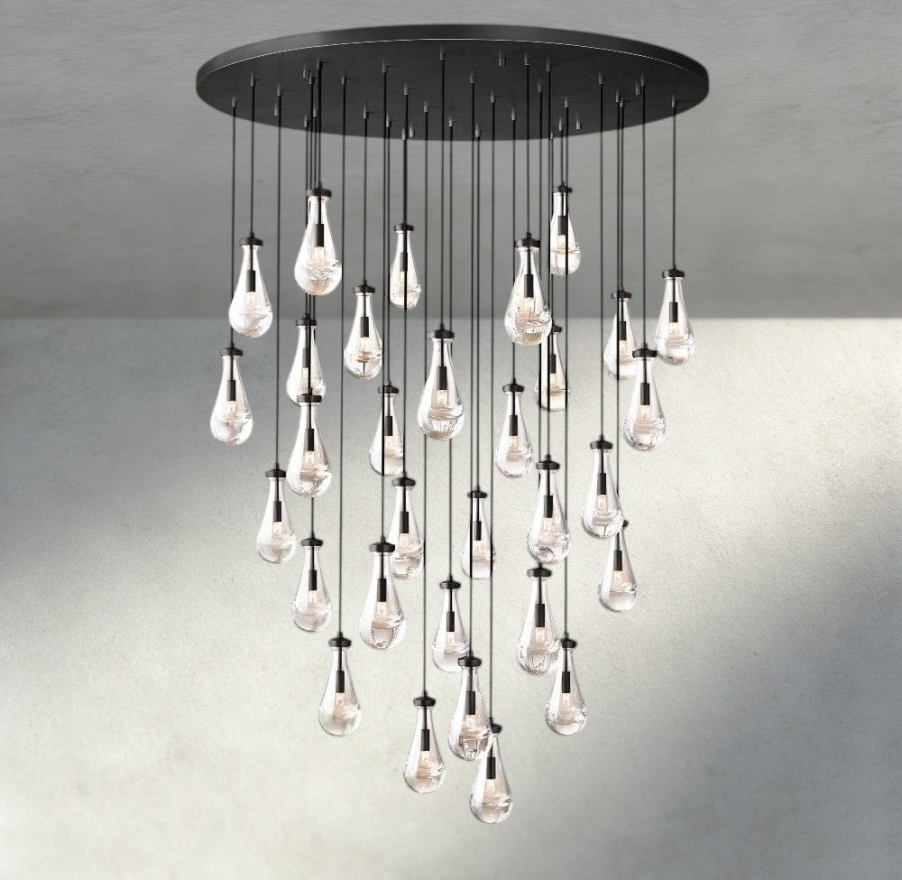 Raindrop Round Chandelier 18", 36", 47", 60" - lampmodern