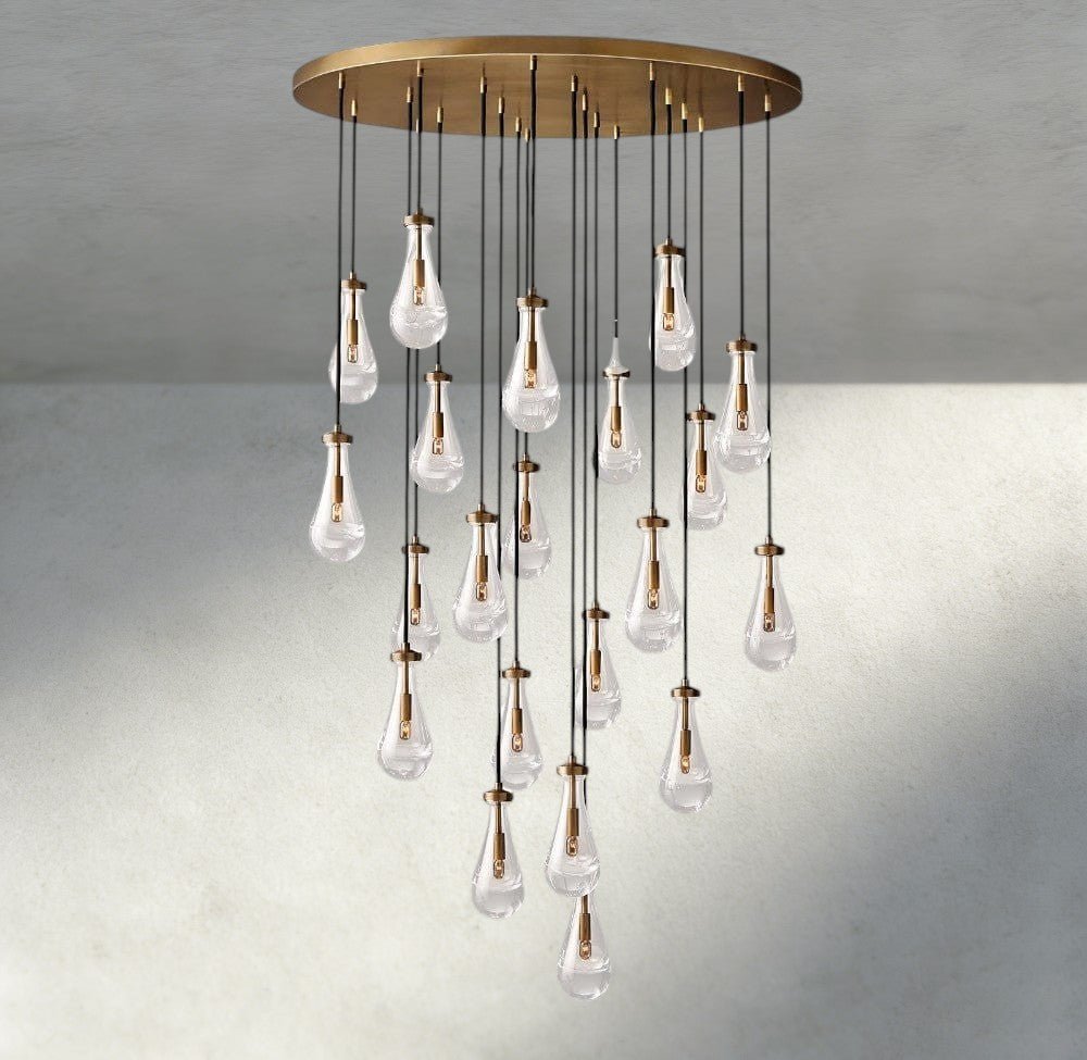 Raindrop Round Chandelier 18", 36", 47", 60" - lampmodern