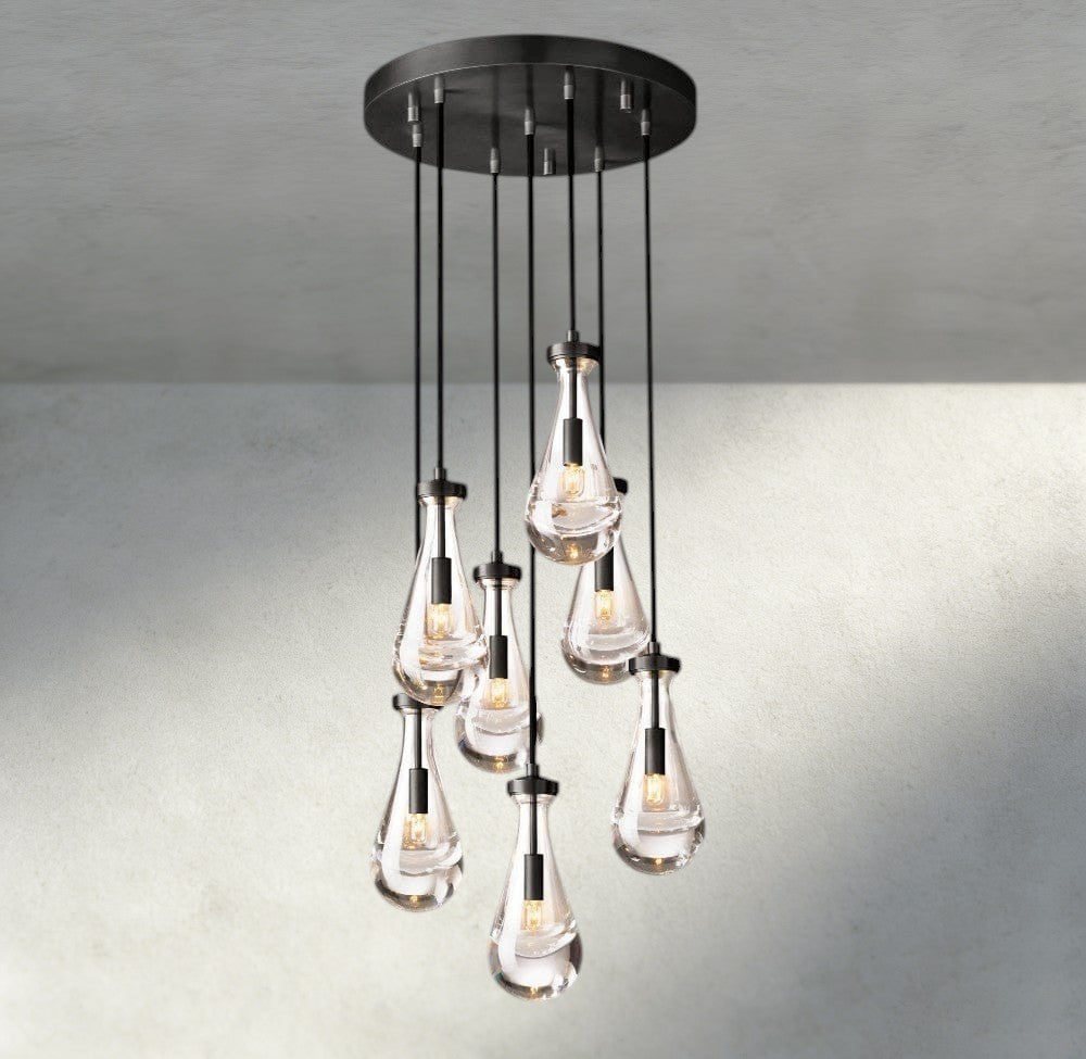 Raindrop Round Chandelier 18", 36", 47", 60" - lampmodern