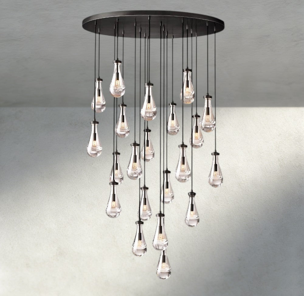 Raindrop Round Chandelier 18", 36", 47", 60" - lampmodern