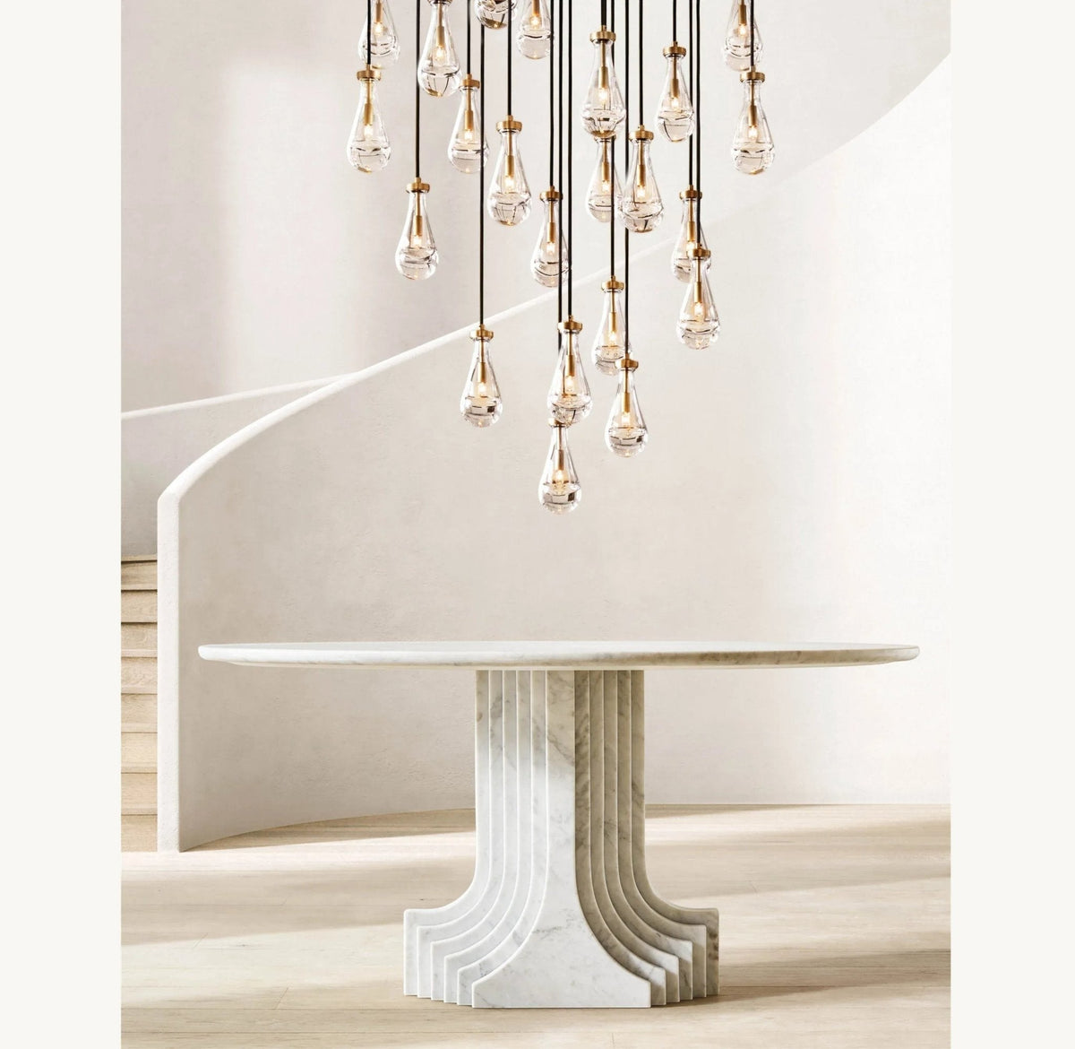 Raindrop Round Chandelier 18", 36", 47", 60" - lampmodern
