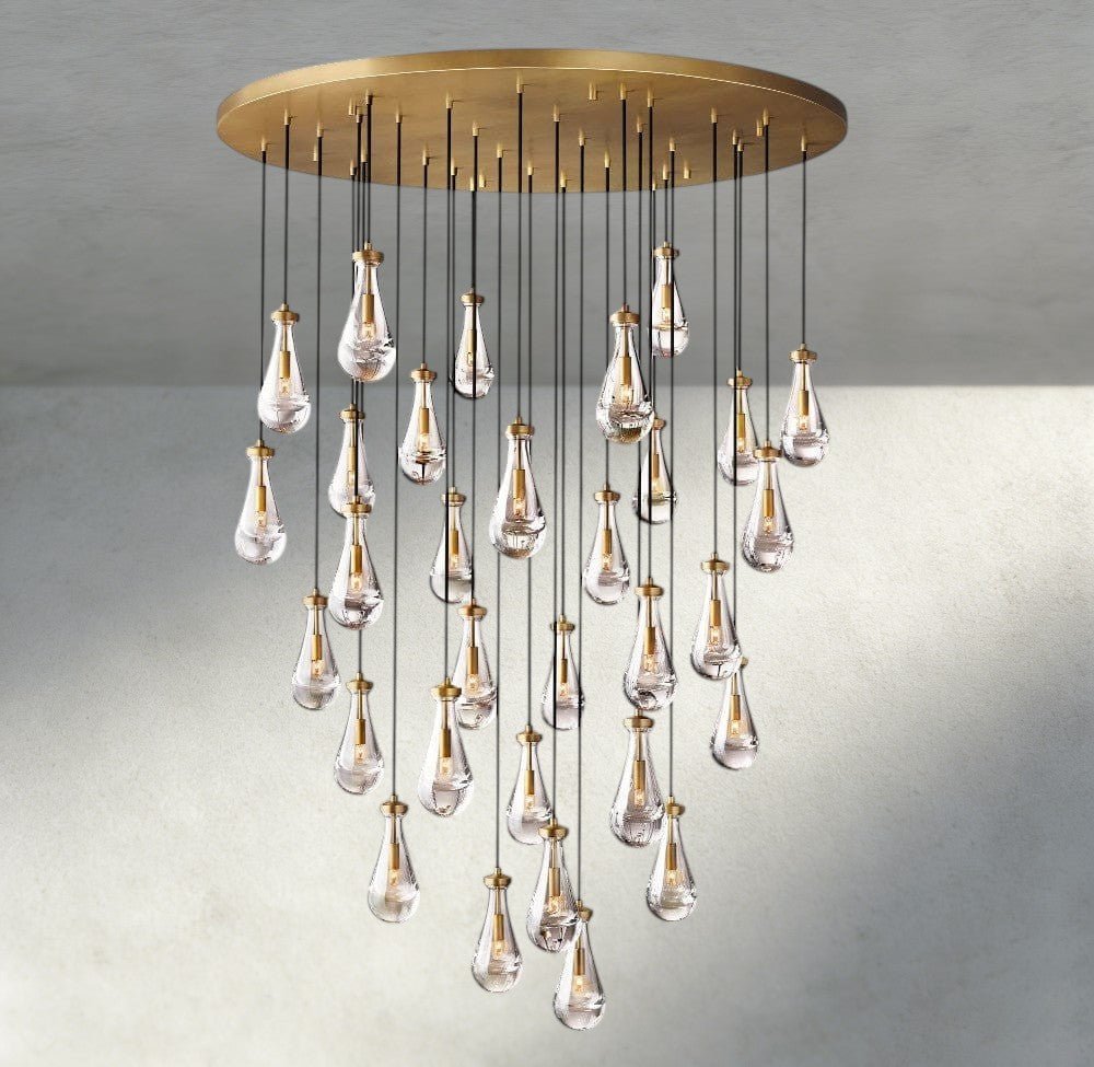 Raindrop Round Chandelier 18", 36", 47", 60" - lampmodern