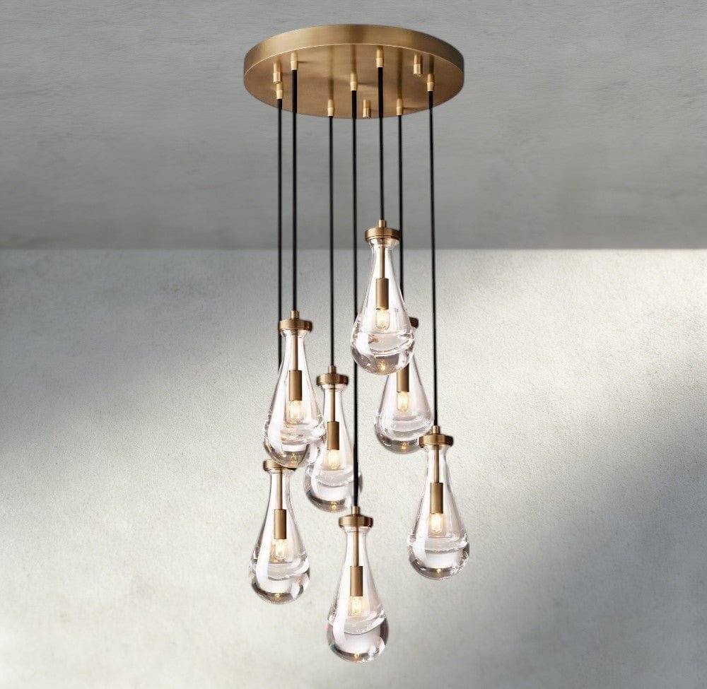 Raindrop Round Chandelier 18", 36", 47", 60" - lampmodern