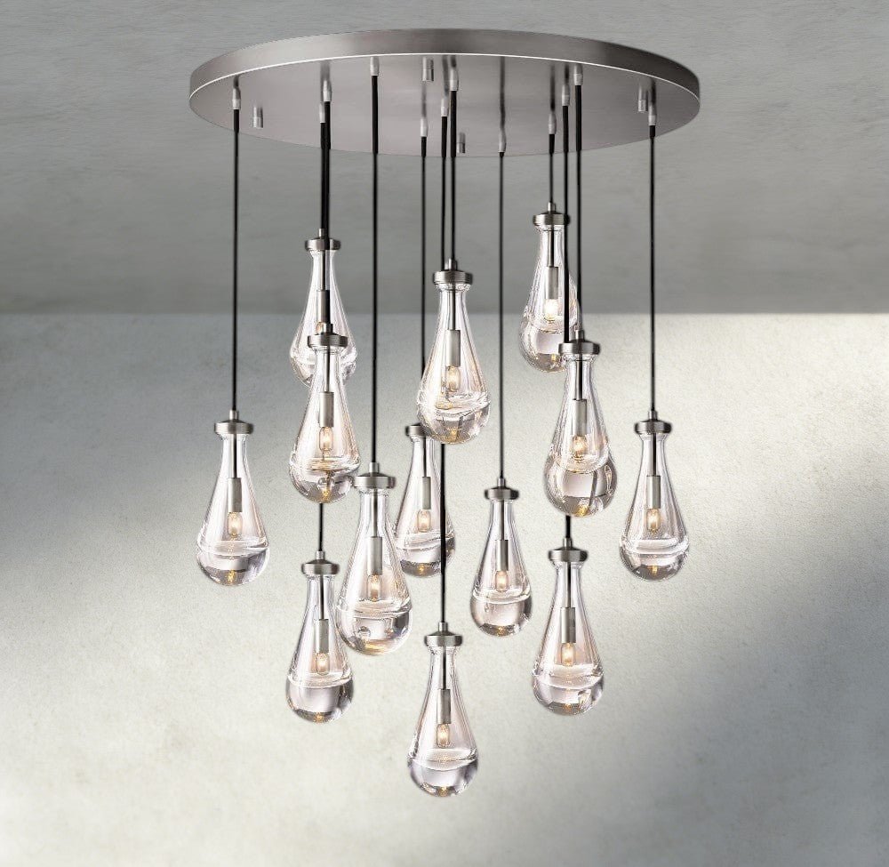 Raindrop Round Chandelier 18", 36", 47", 60" - lampmodern