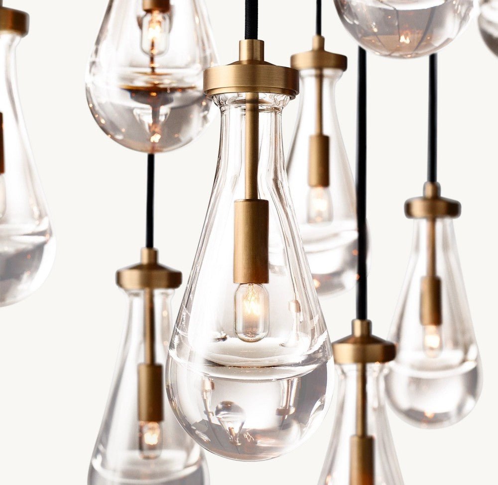 Raindrop Round Chandelier 36" - lampmodern