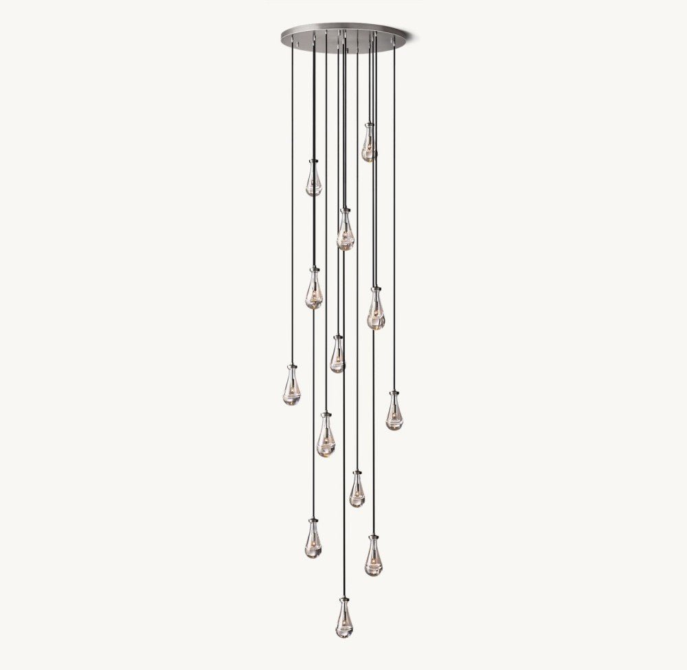 Raindrop Round Chandelier 36" - lampmodern