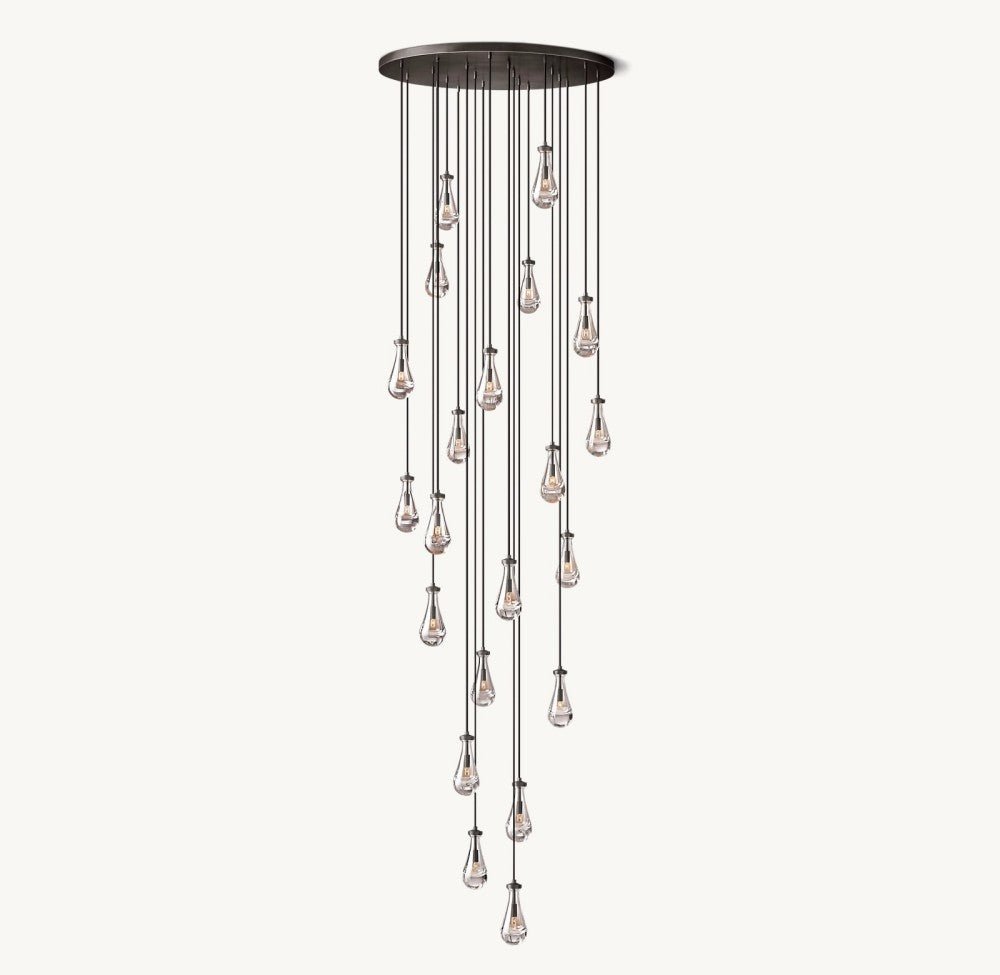 Raindrop Round Chandelier 47" - lampmodern