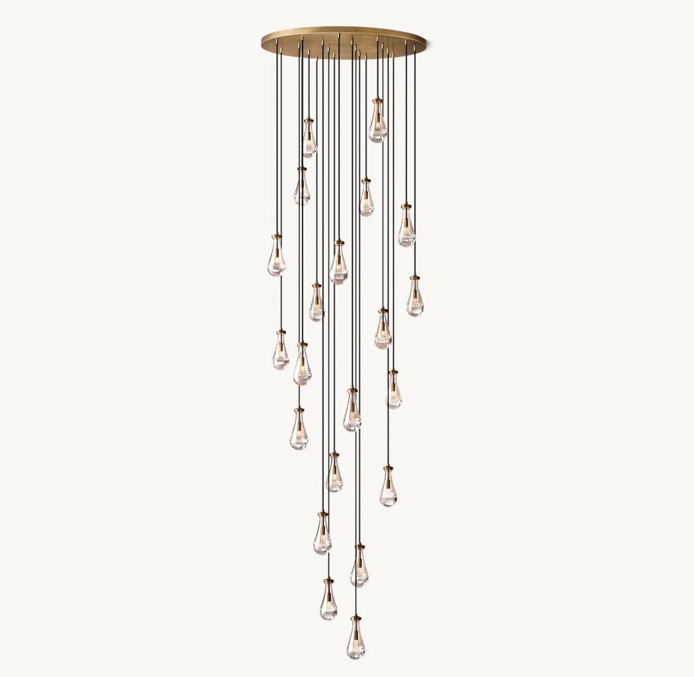 Raindrop Round Chandelier 47" - lampmodern