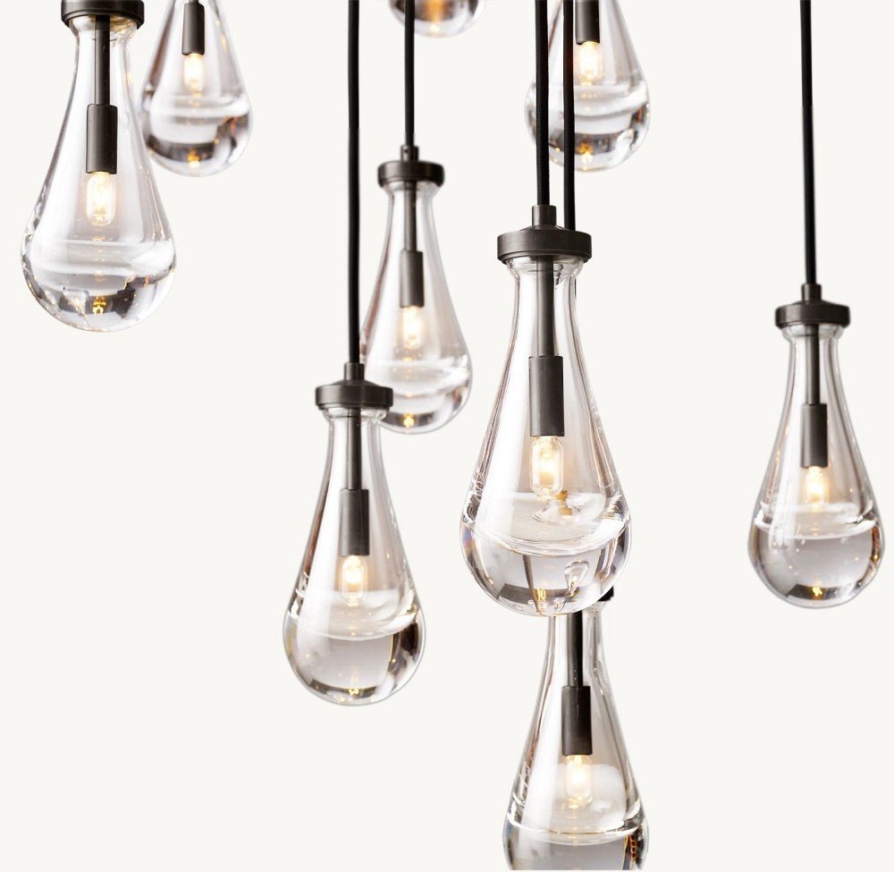 Raindrop Round Chandelier 47" - lampmodern
