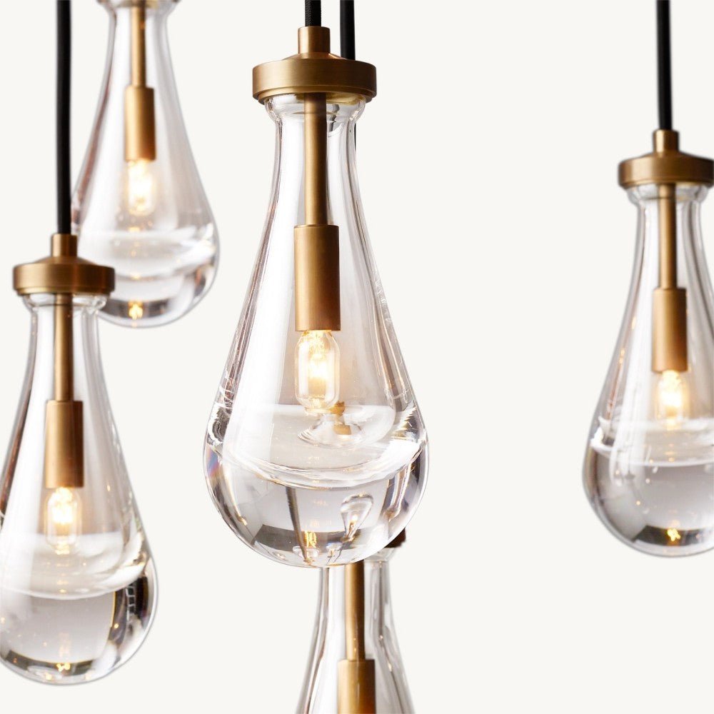 Raindrop Round Chandelier 47" - lampmodern