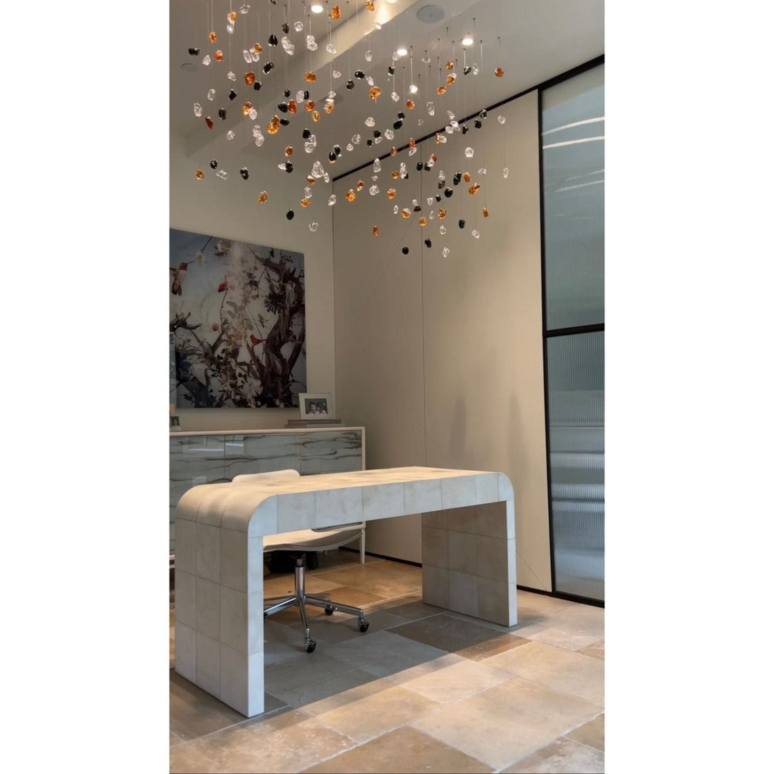 Rainfall Glass Gem Stone Chandelier - lampmodern