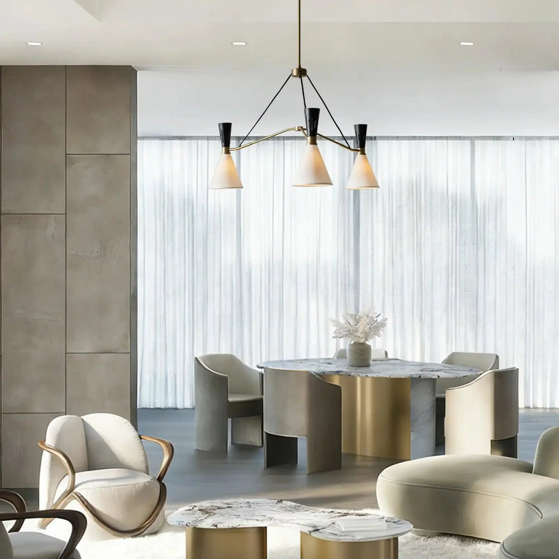 Ramsey 3 - Light Round Chandelier - lampmodern