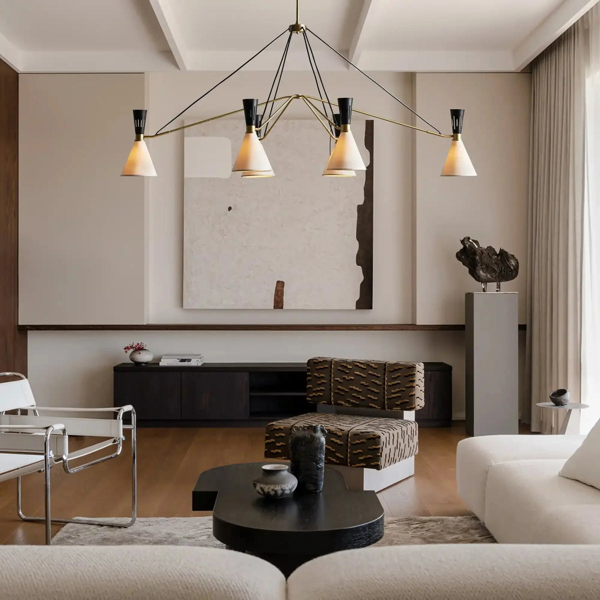 Ramsey 6 - Light Linear Chandelier - lampmodern