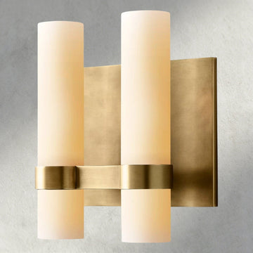 Ravay Milk Glass Double Sconce - lampmodern