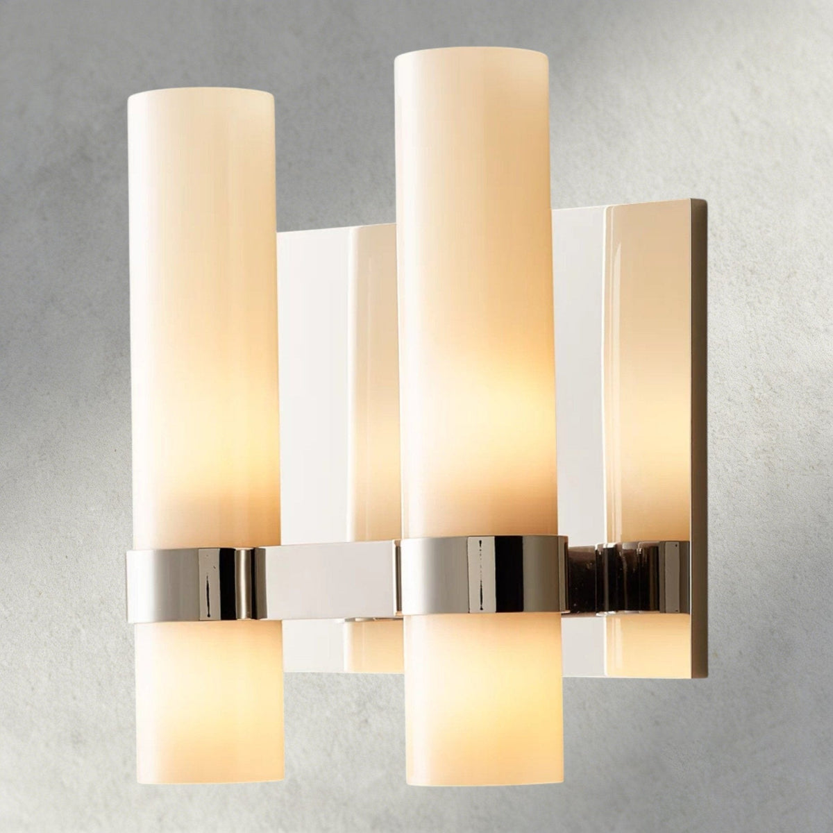 Ravay Milk Glass Double Sconce - lampmodern