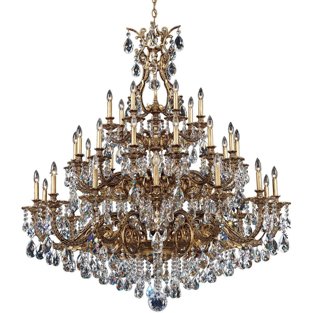 Saphie 35 Light Chandelier Heirloom Bronze 55in Diameter - lampmodern