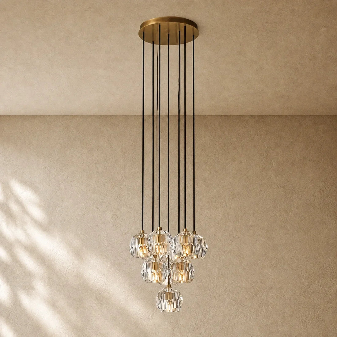 Boulee de Cristal Glass Round Cluster Chandelier