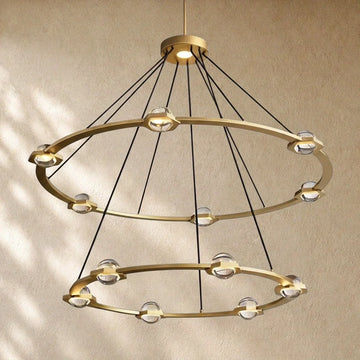 Ecletant Two-Tier Round Chandelier