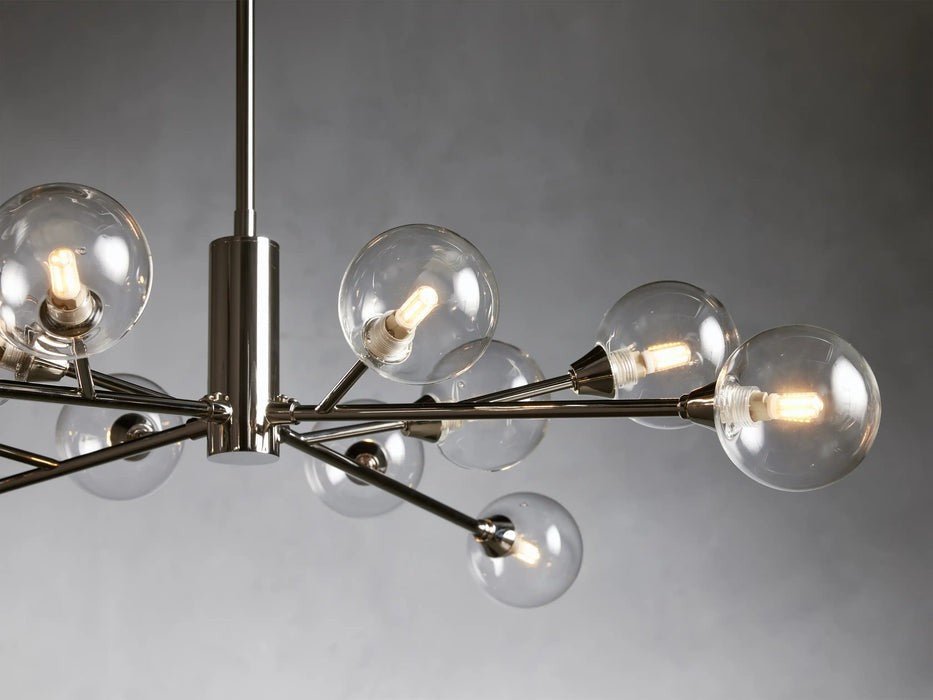 Sera Glass Globe Chandelier 36"47"59" - lampmodern