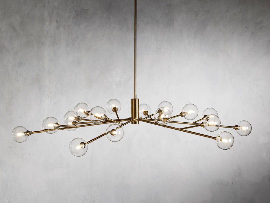Sera Glass Globe Chandelier 36"47"59" - lampmodern