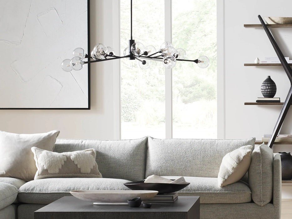 Sera Glass Globe Chandelier 36"47"59" - lampmodern