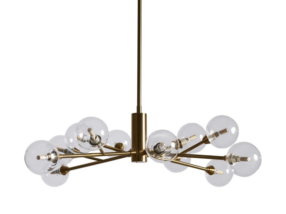 Sera Glass Globe Chandelier 36"47"59" - lampmodern