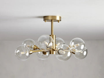 Sera Glass Globe Flushmount - lampmodern