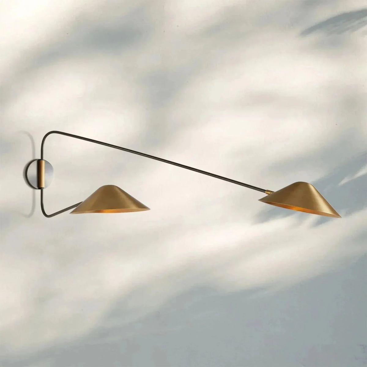 Simms Long Arm Double Wall Sconce - lampmodern