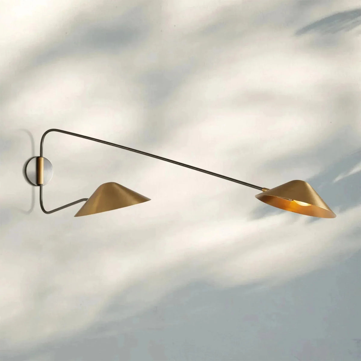Simms Long Arm Double Wall Sconce - lampmodern