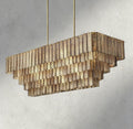 Siraue Smoke Glass Rectangular Chandelier 59
